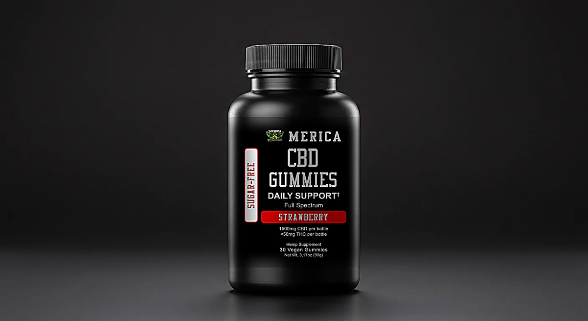 'MERICA Wellness CBD Gummies — Daily Support, Strawberry