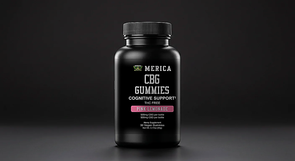 'MERICA Wellness CBG Gummies — Cognitive Support, Pink Lemonade