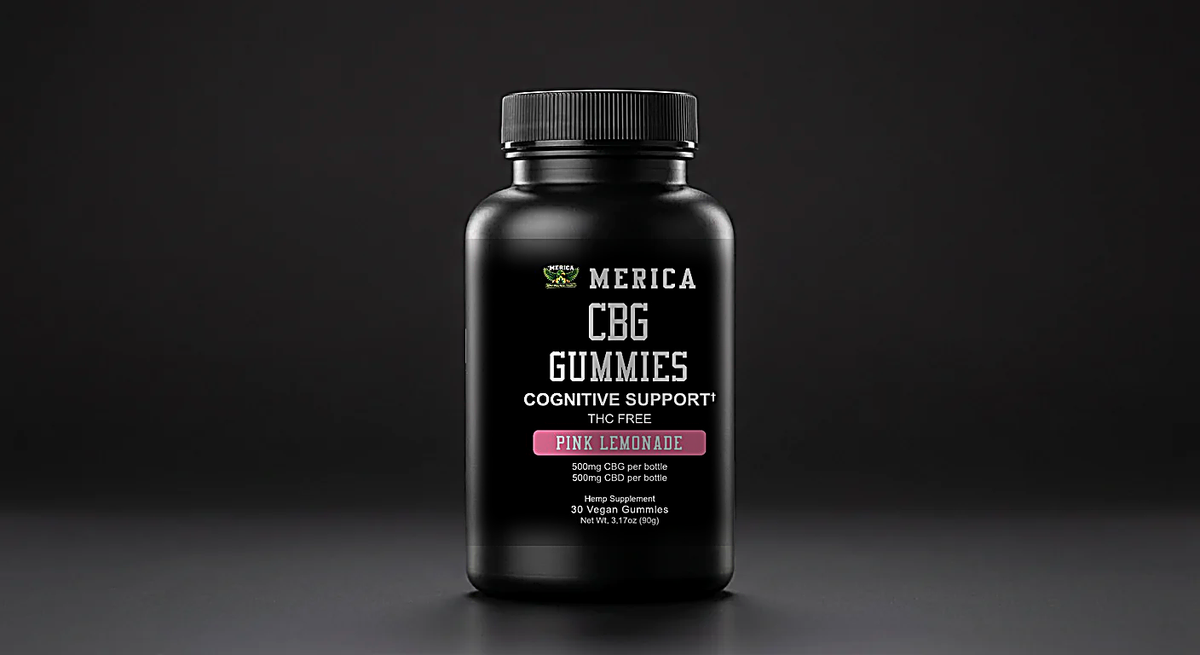 'MERICA Wellness CBG Gummies — Cognitive Support, Pink Lemonade