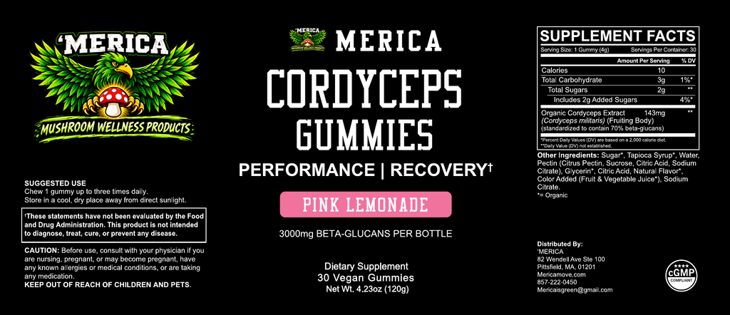 'MERICA Cordyceps Gummies — Recovery