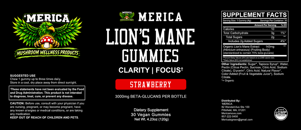'MERICA Lion's Mane Gummies — Focus