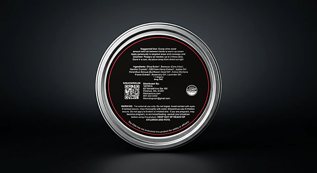 'MERICA Wellness CBD Muscle Cream — THC-Free